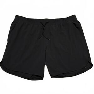 Athletic Works 3XL running shorts black quick dry zip pocket drawstring